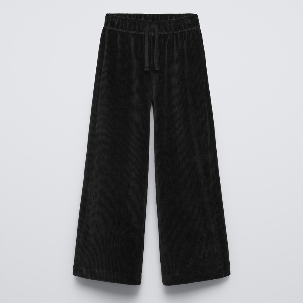 Kid's‎ Zara Black Wide Leg Relaxed Fit Joggers